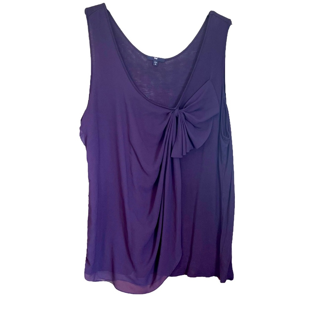 Gap Women's Navy Blouse with Sheer Detail Size‎ XL